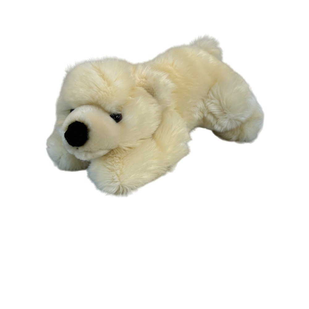 Aurora Cream White Polar Bear 13" Plush Stuffed Animal Toy